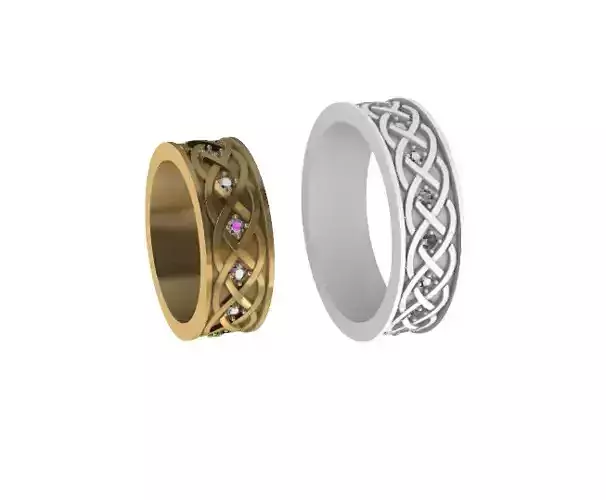  Couple braid rings  3D print model
