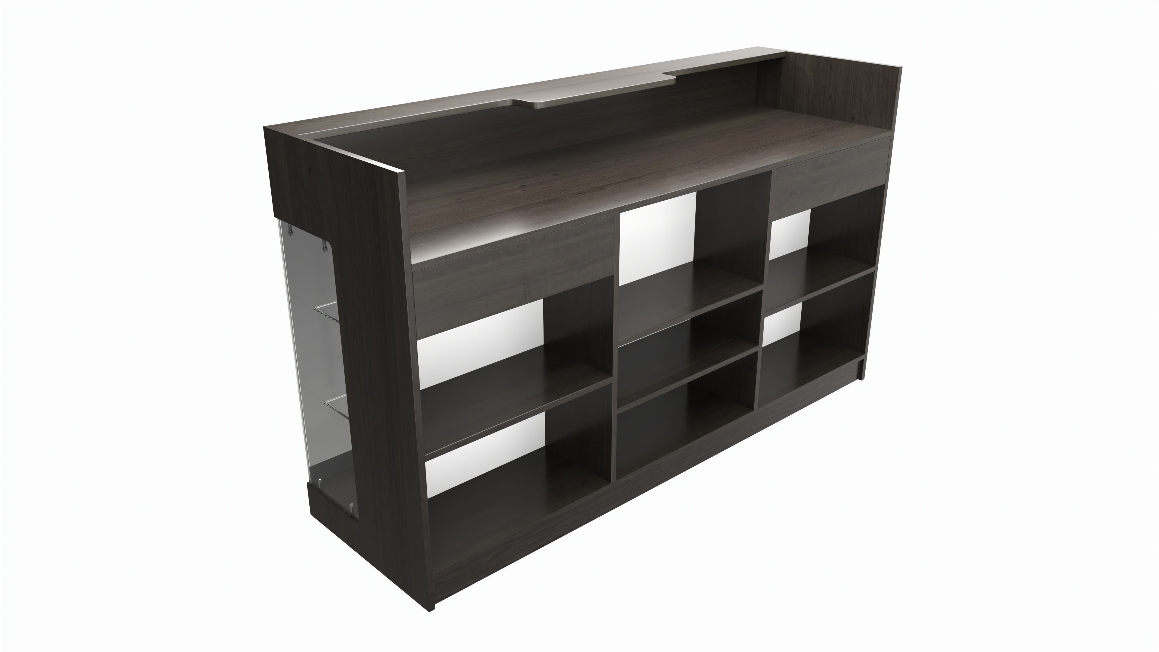 Point of sale showcase counter 3D model_1