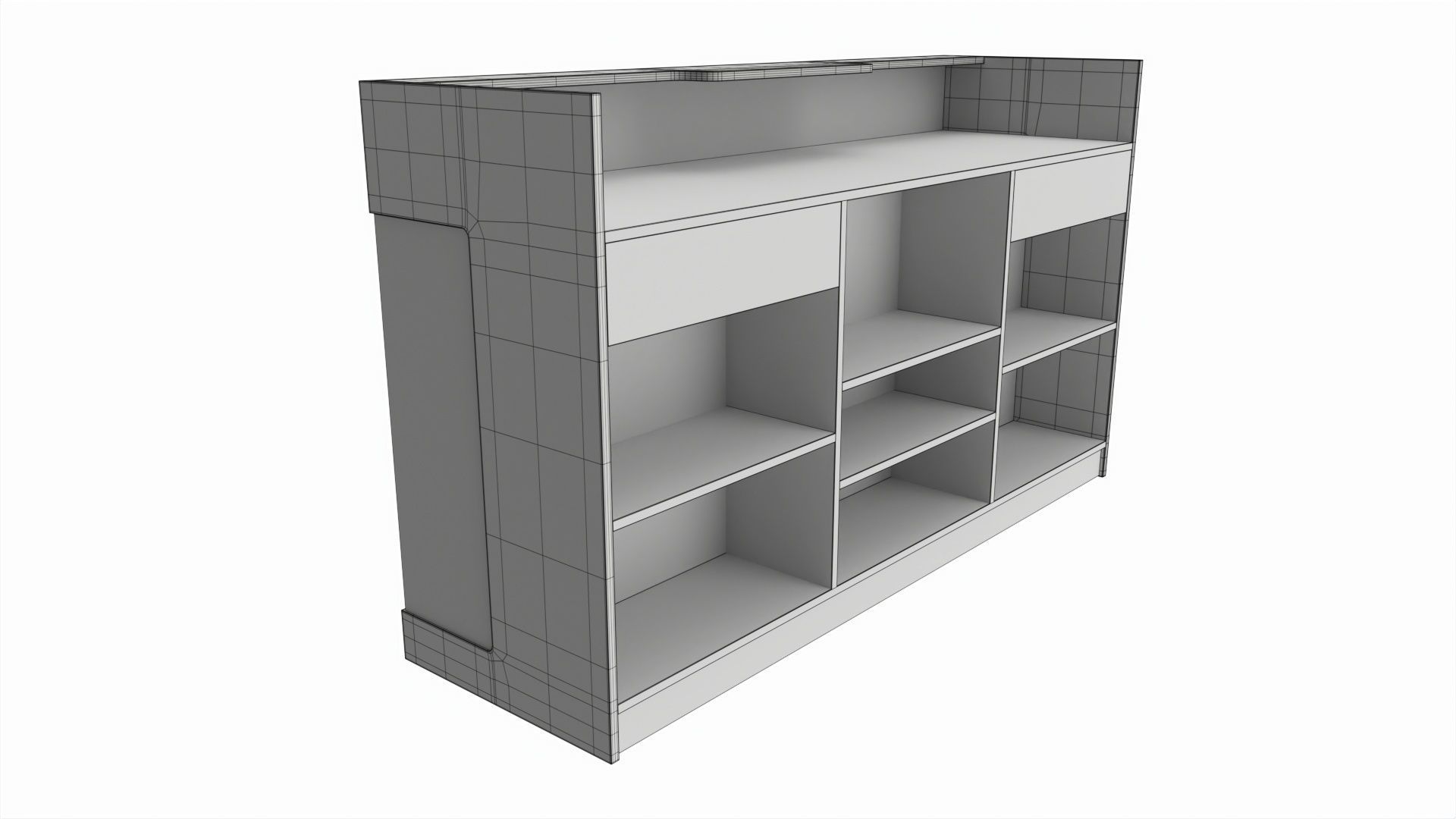 Point of sale showcase counter 3D model_7
