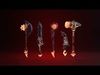 Fantasy Fire Weapon Set Low-poly 3D model_1
