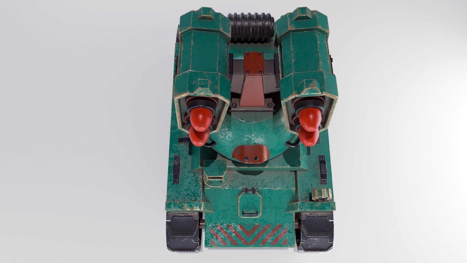 Low-poly 3D model of an anti-aircraft gun Low-poly 3D model_5