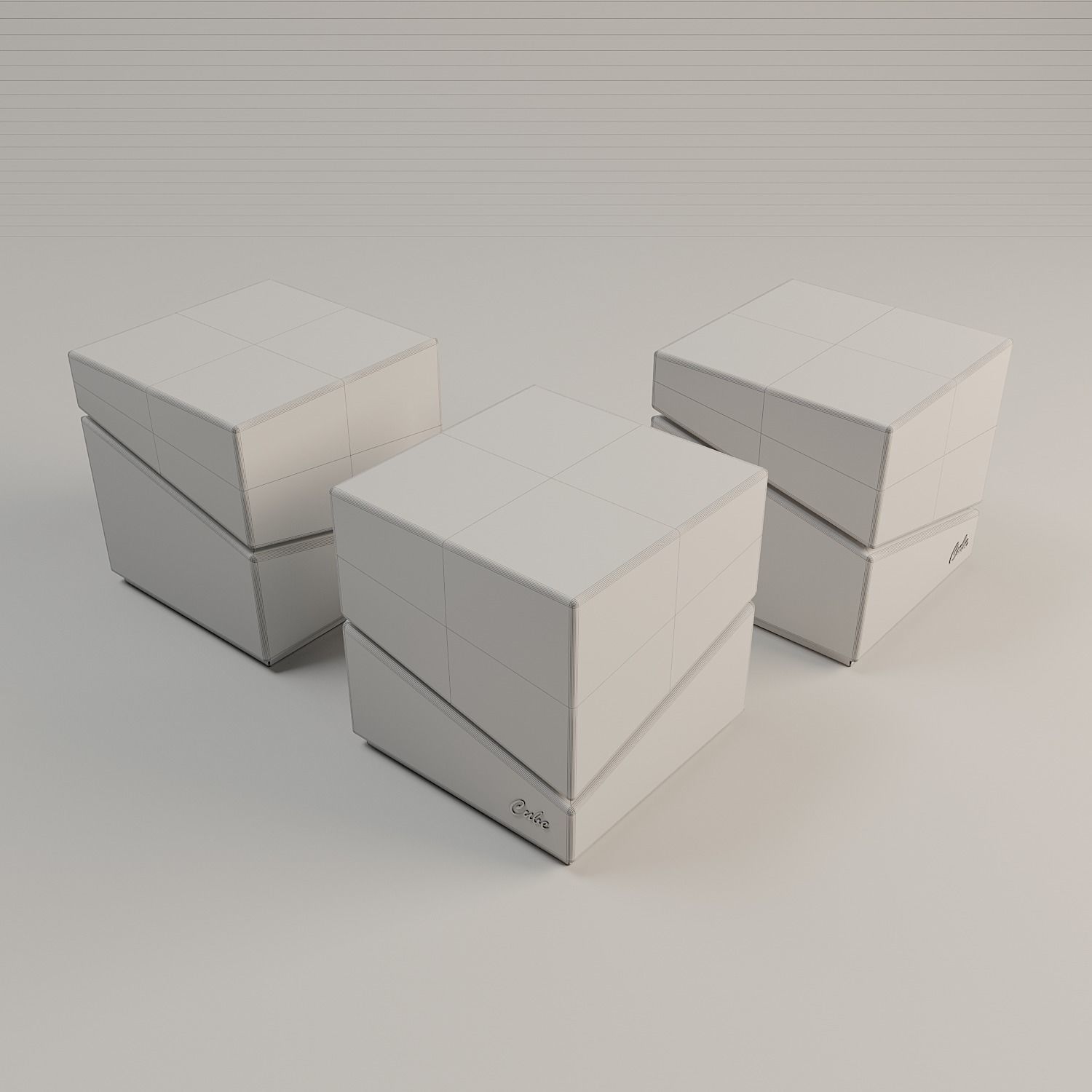 Cube Speaker Low-poly 3D model_5