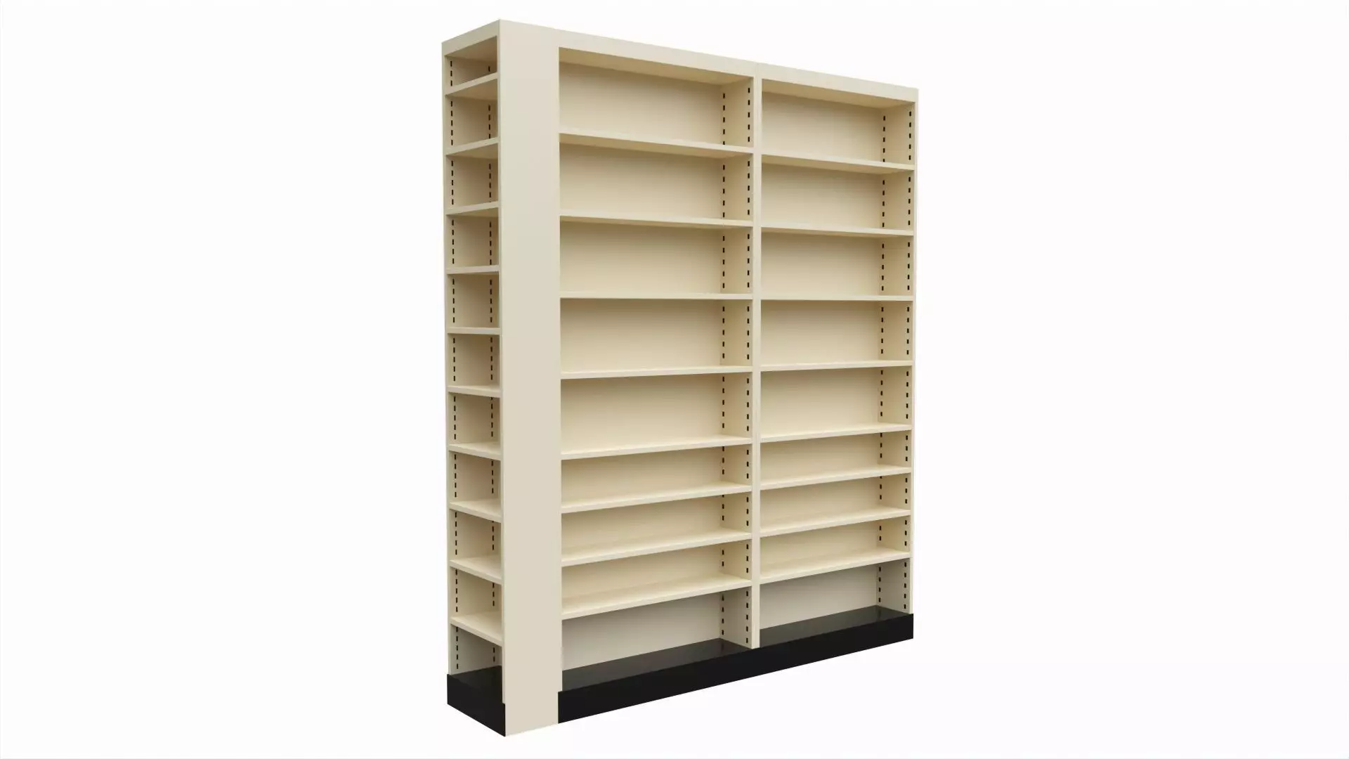 Store Pharmacy Metal Shelf Comp 3D model_0