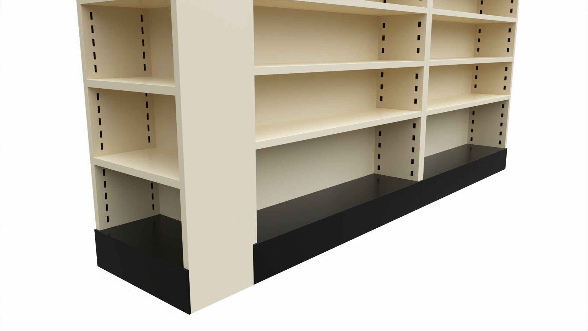 Store Pharmacy Metal Shelf Comp 3D model_4