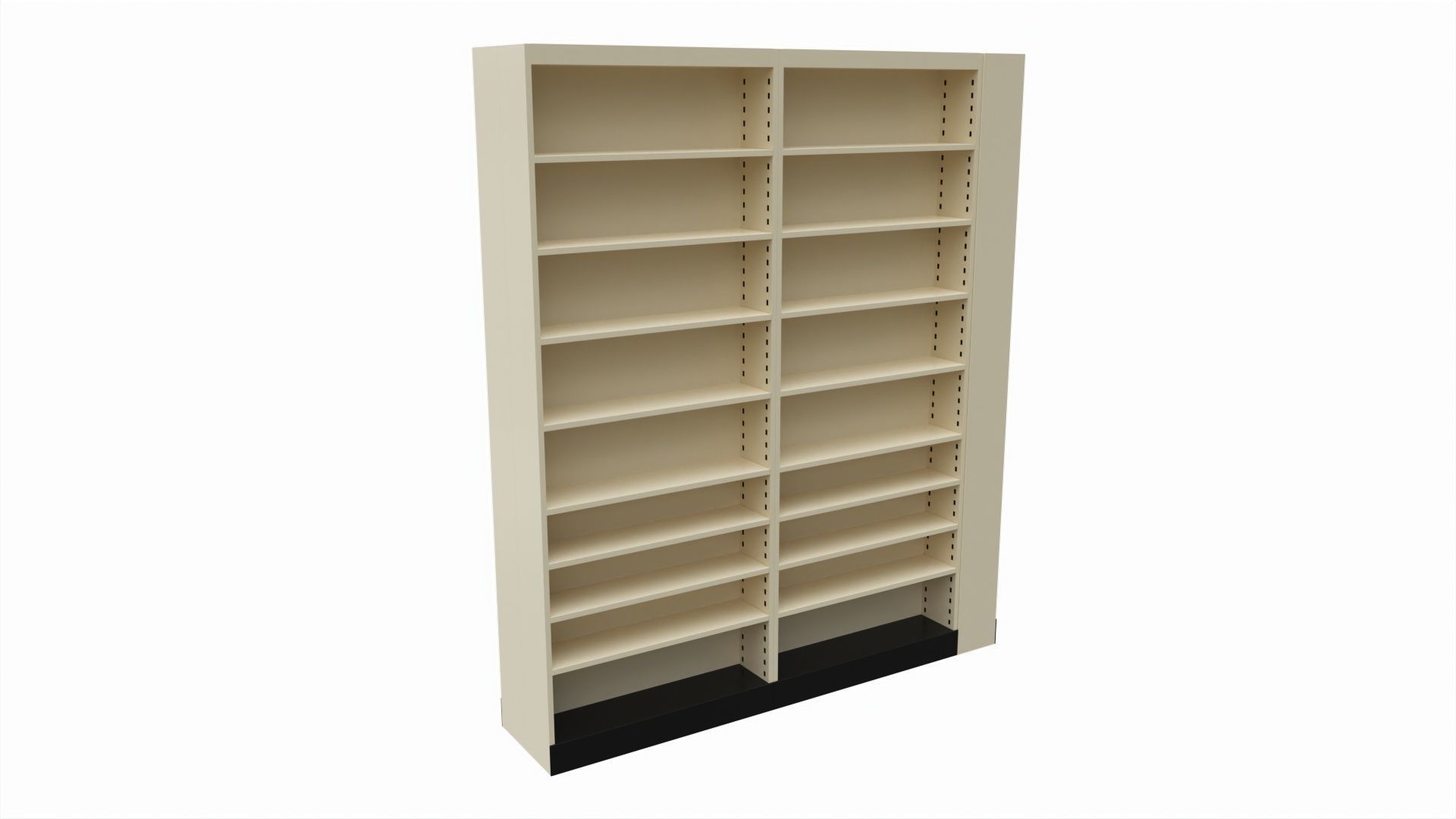 Store Pharmacy Metal Shelf Comp 3D model_3