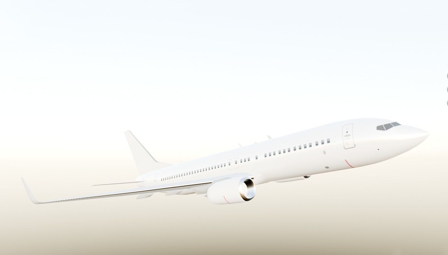 Cheapest High Quality Boeing 737-800 Model 3D model_3