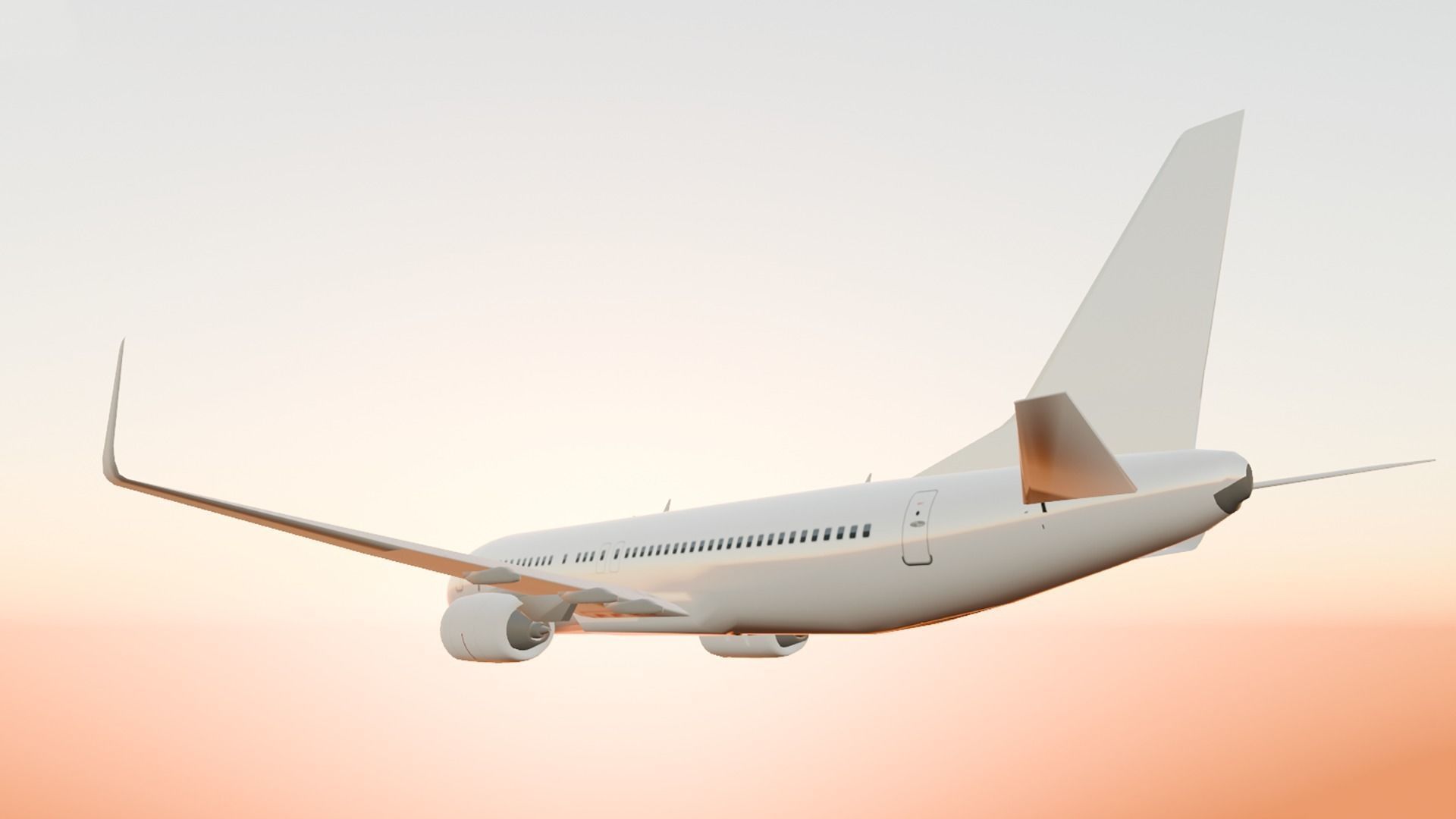 Cheapest High Quality Boeing 737-800 Model 3D model_1