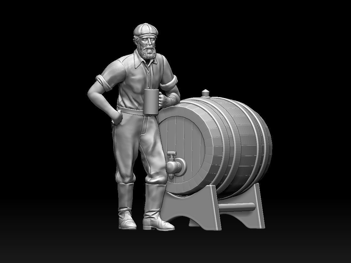 WORKER 3D print model_1