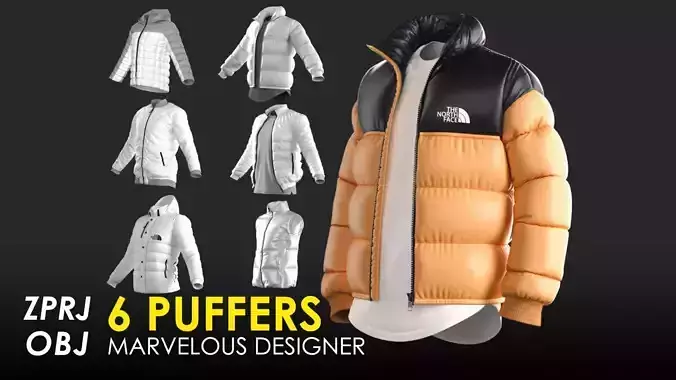 6 Puffers - Vol 1 - Base Mesh 3D model