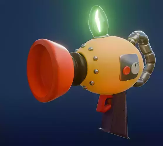 Scifi Spacegun Low-poly 3D model