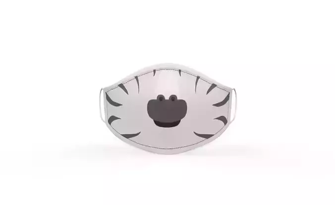Cartoon Zebra face mask animal