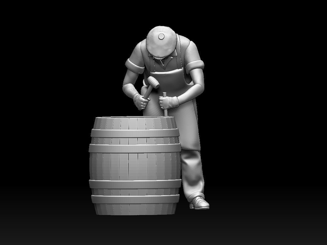 WORKER 3D print model_1