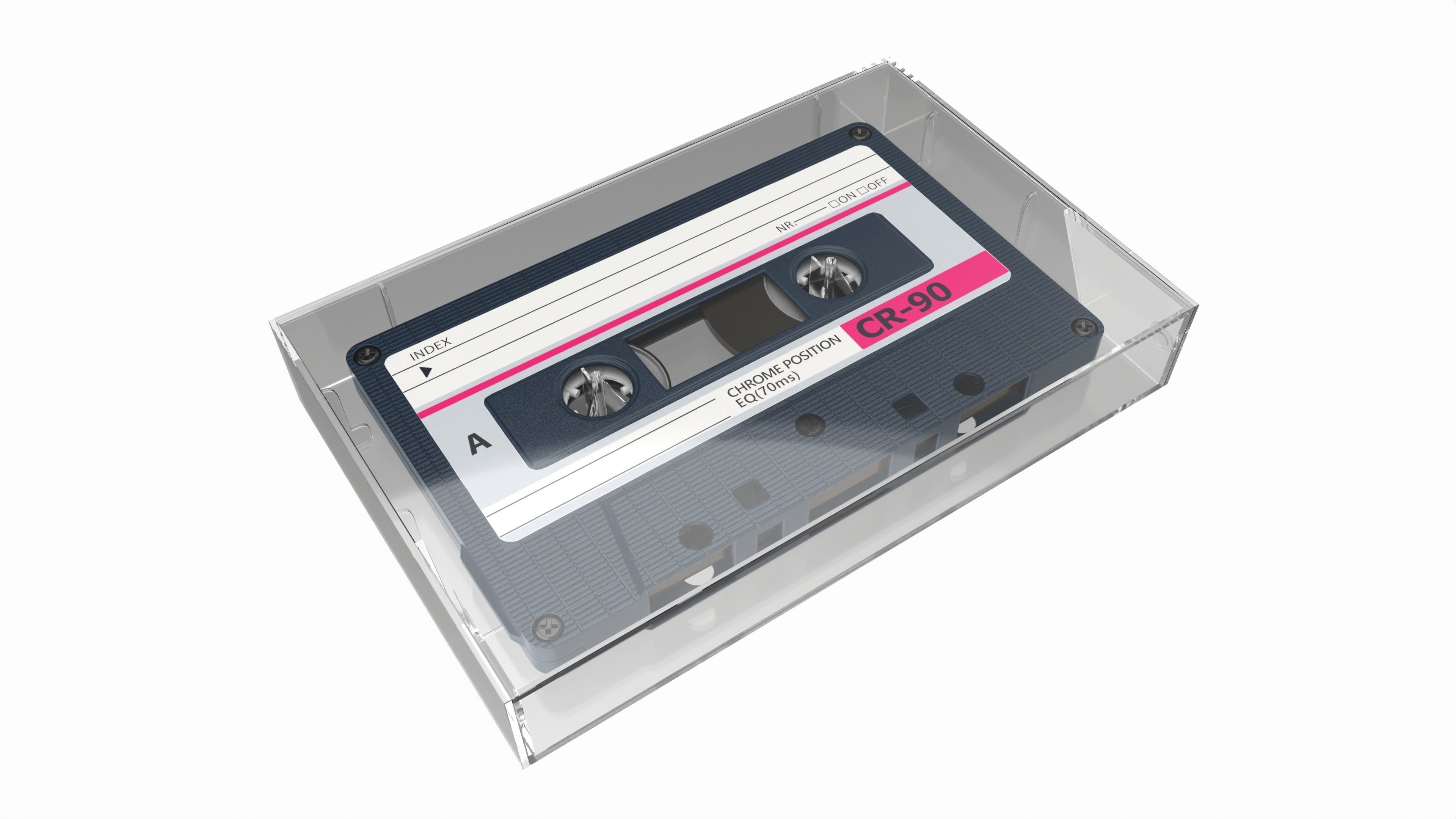 Audio cassette with cover 01 3D model_5