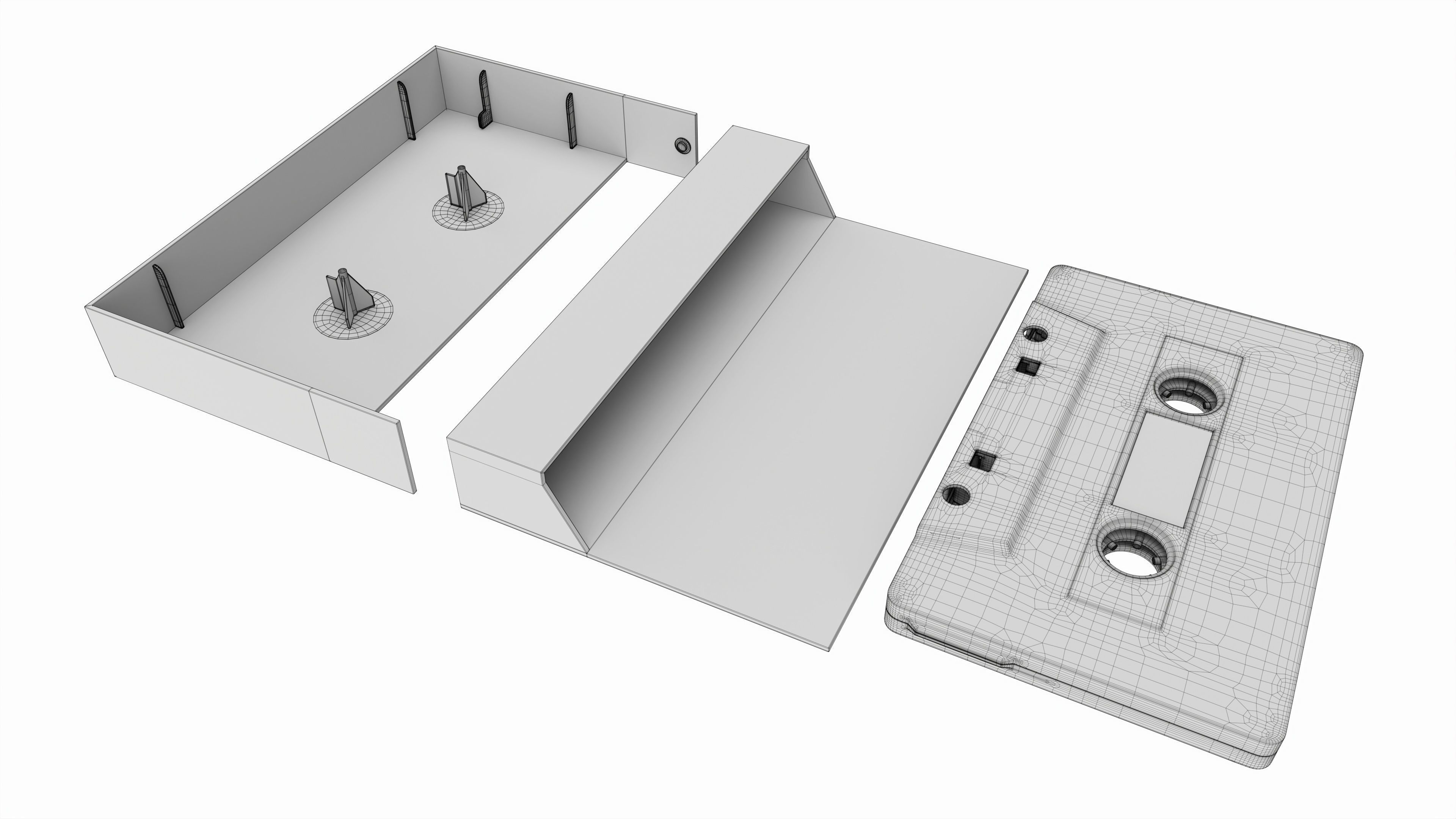 Audio cassette with cover 01 3D model_7