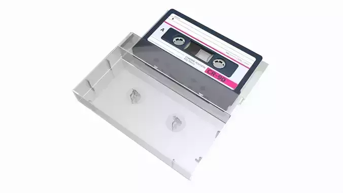 Audio cassette with cover 01