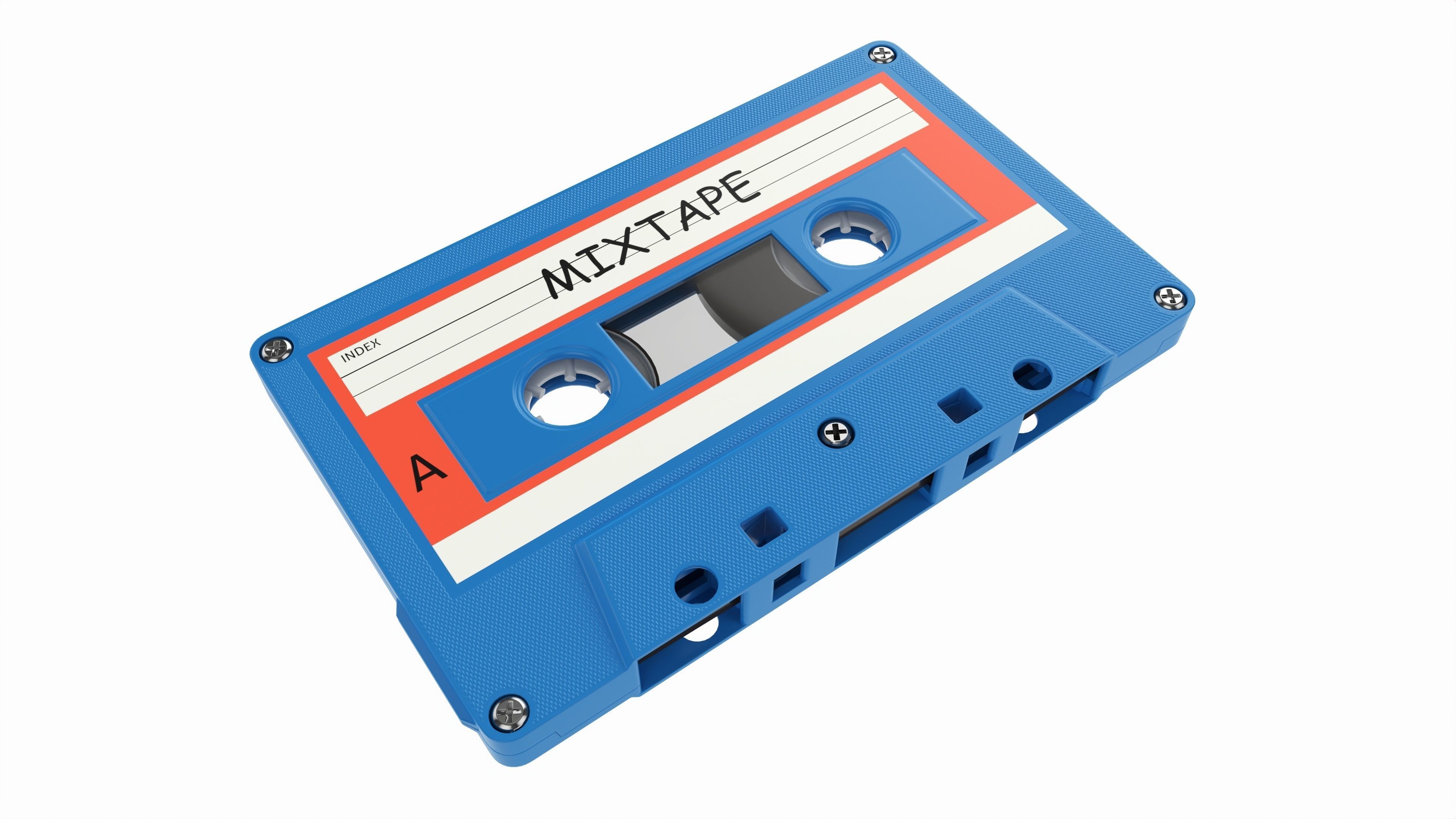Audio cassette with cover 02 3D model_5