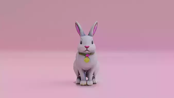 Easter Bunny Rabbit Loh High Poly