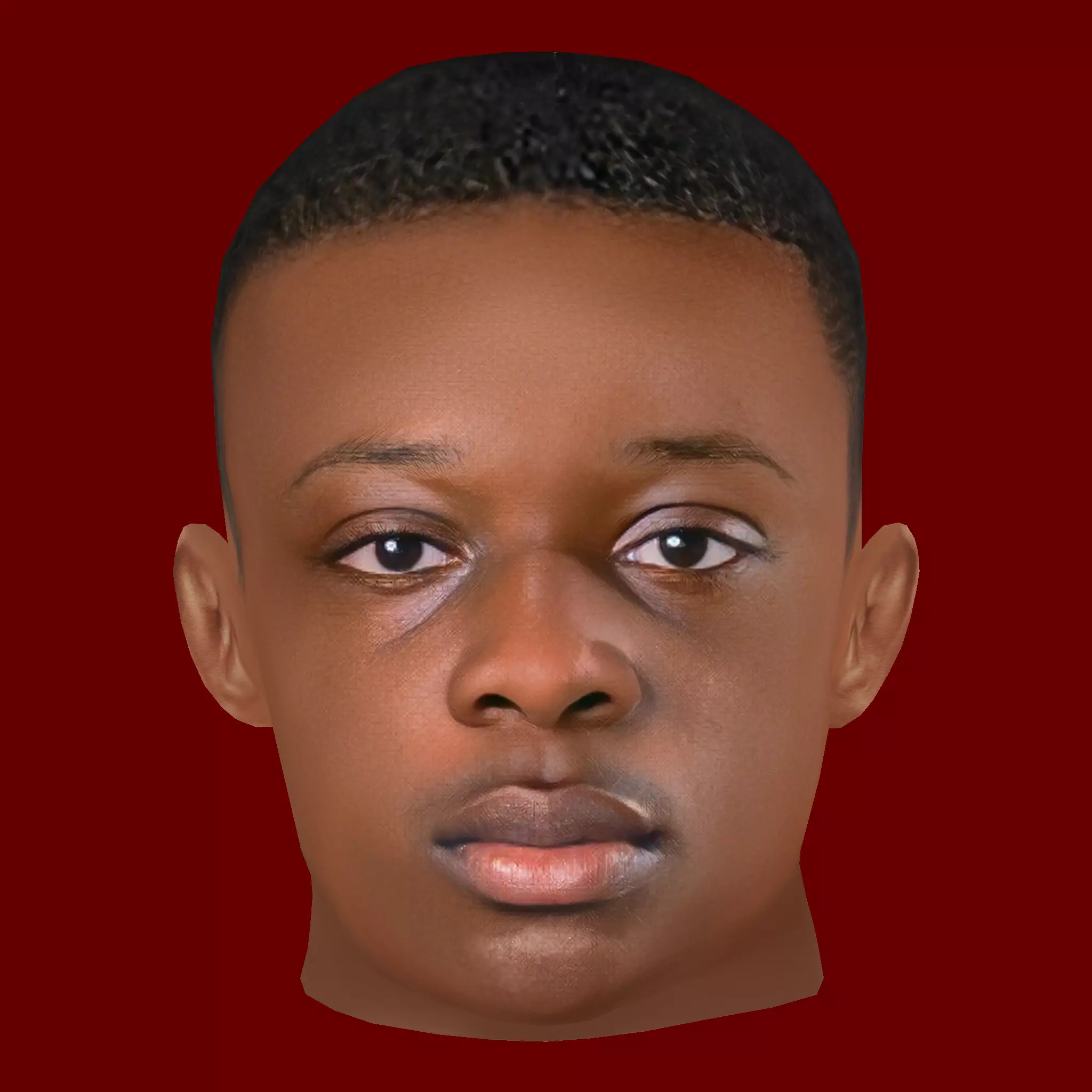 Jeremy Doku Head - Low poly head for game Low-poly Low-poly 3D model