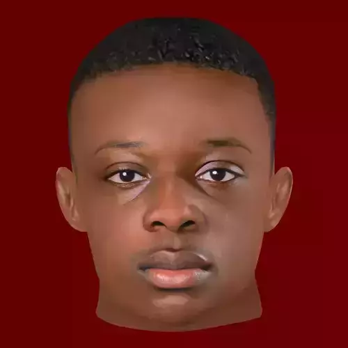 Jeremy Doku Head - Low poly head for game Low-poly Low-poly 3D model
