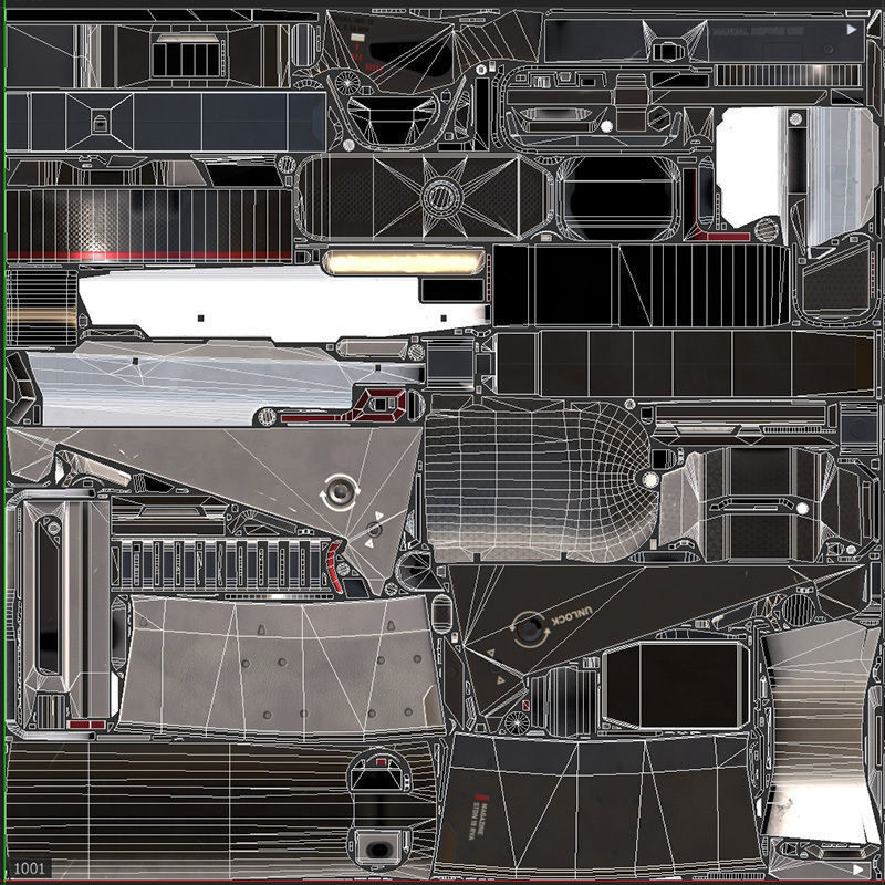 MR-15 Assault Rifle Low-poly 3D model_22