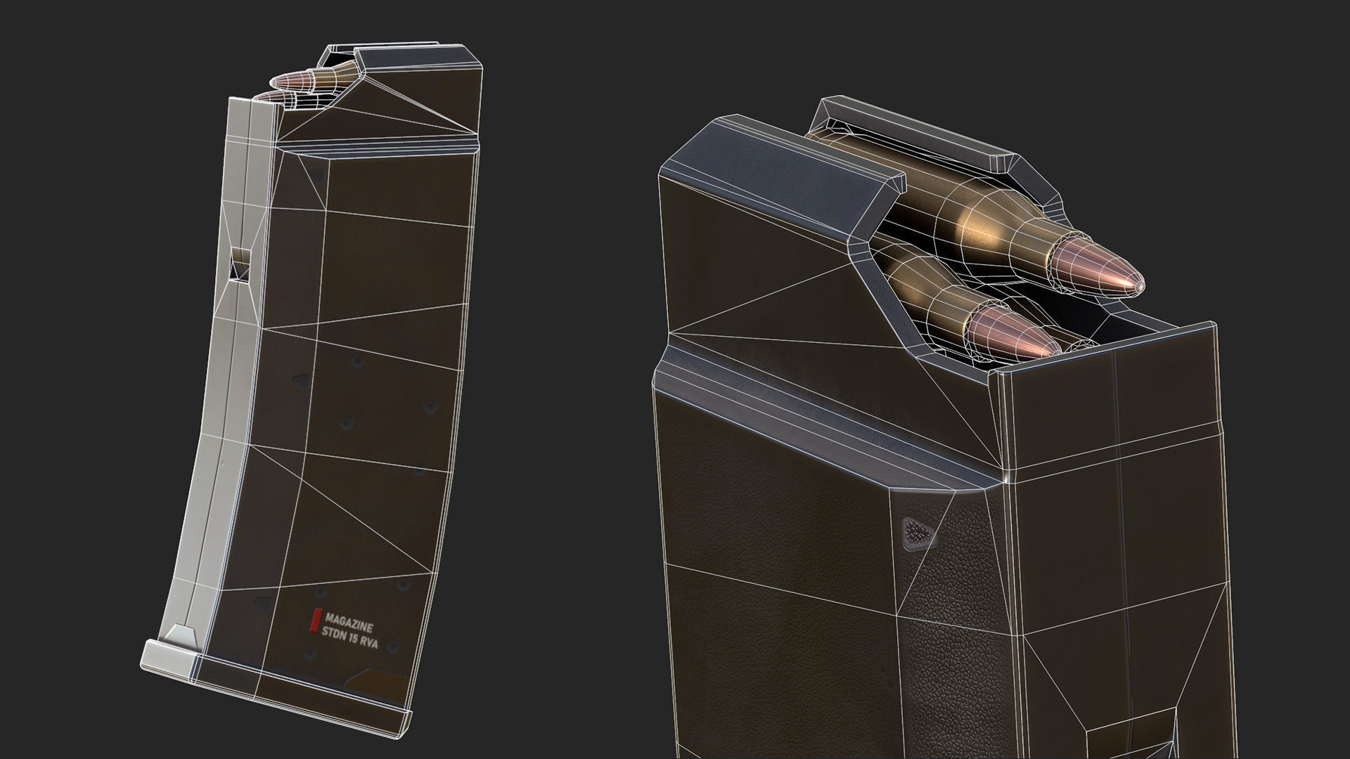 MR-15 Assault Rifle Low-poly 3D model_21