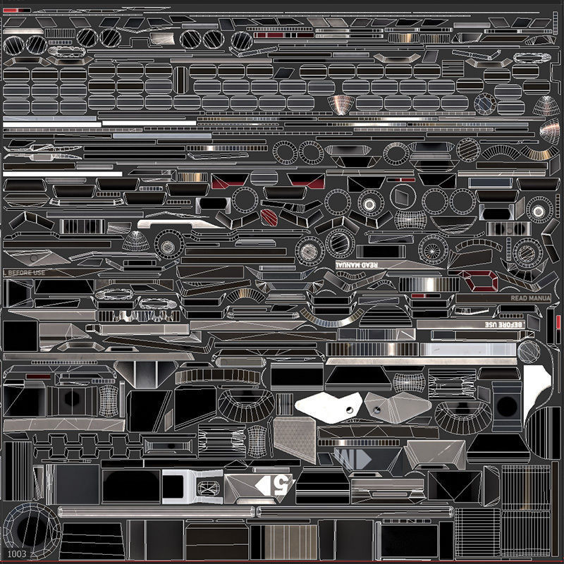 MR-15 Assault Rifle Low-poly 3D model_24