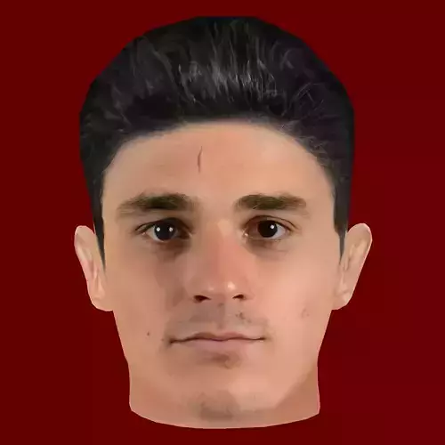Julian Alvarez Head - Low poly head for game Low-poly