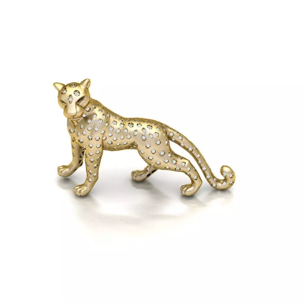 3d zbrush 52mm size panther pendant  3D print model_0