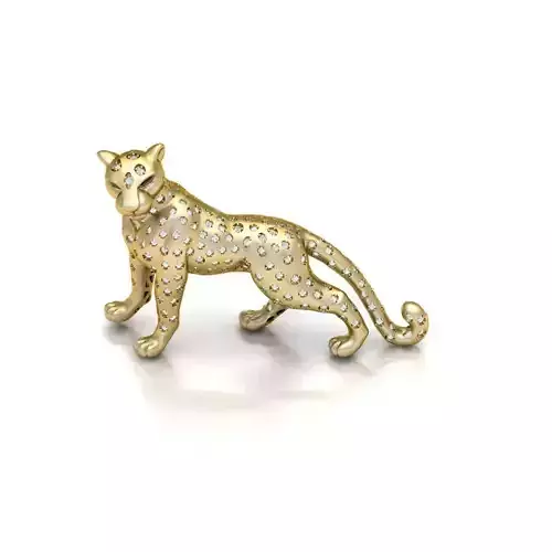 3d zbrush 52mm size panther pendant  3D print model