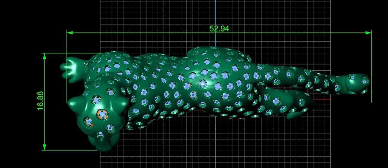 3d zbrush 52mm size panther pendant  3D print model_1