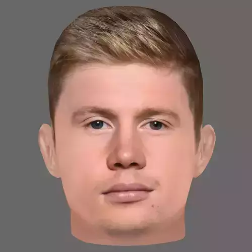 Kevin De Bruyne Head - Low poly head for game Low-poly