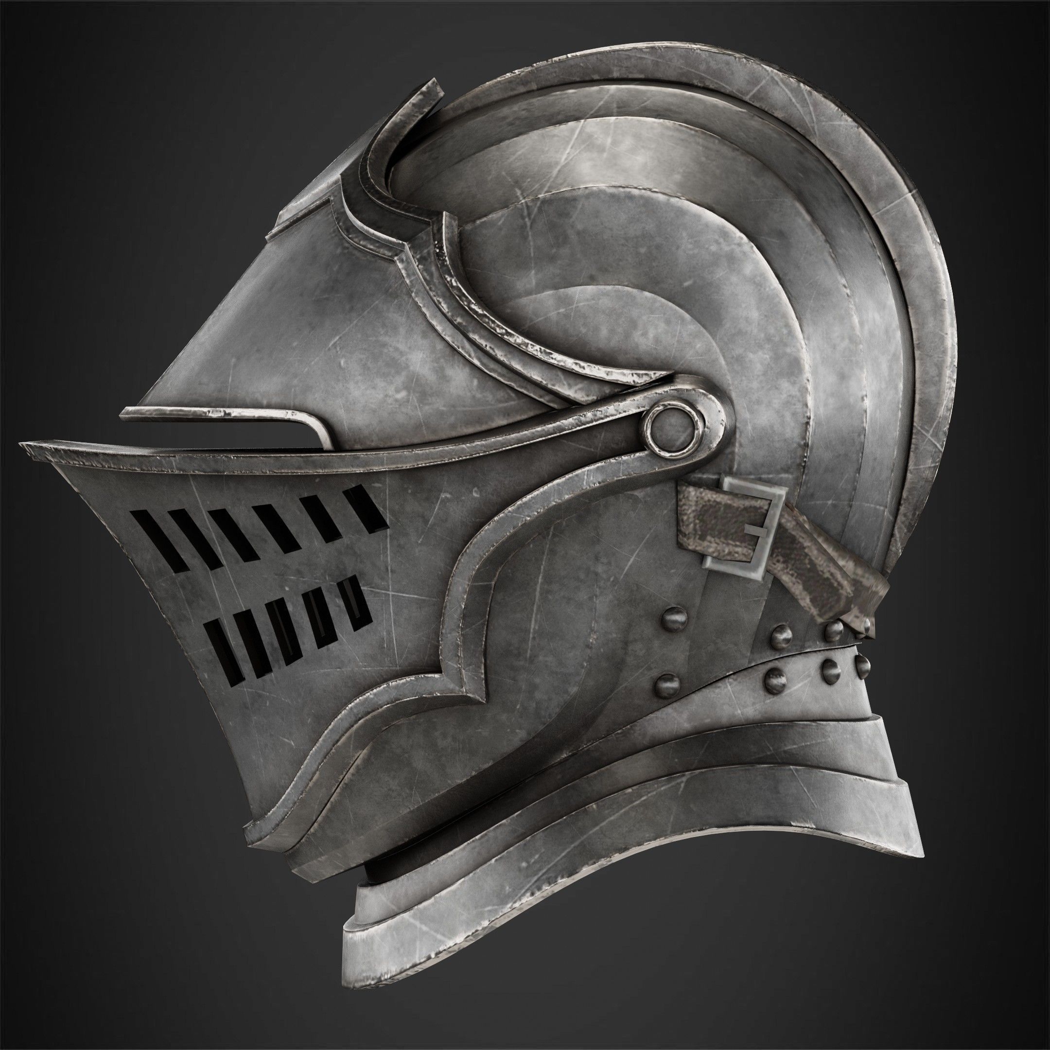 Dark Souls Elite Knight Helmet for Cosplay 3D print model_4