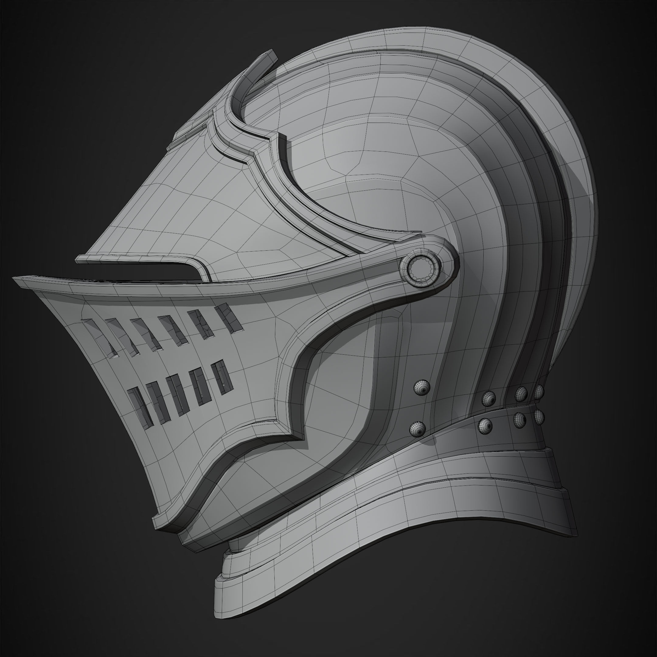 Dark Souls Elite Knight Helmet for Cosplay 3D print model_18
