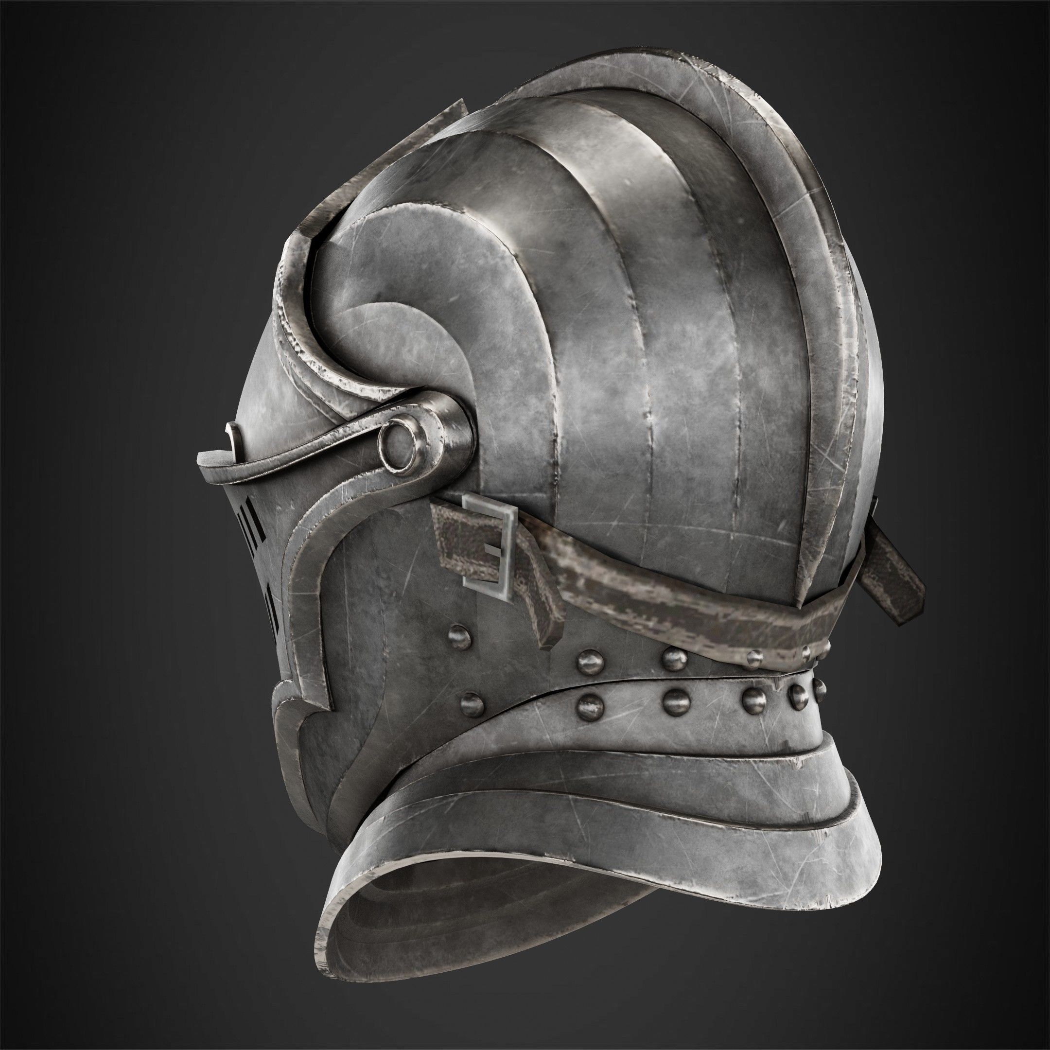 Dark Souls Elite Knight Helmet for Cosplay 3D print model_5