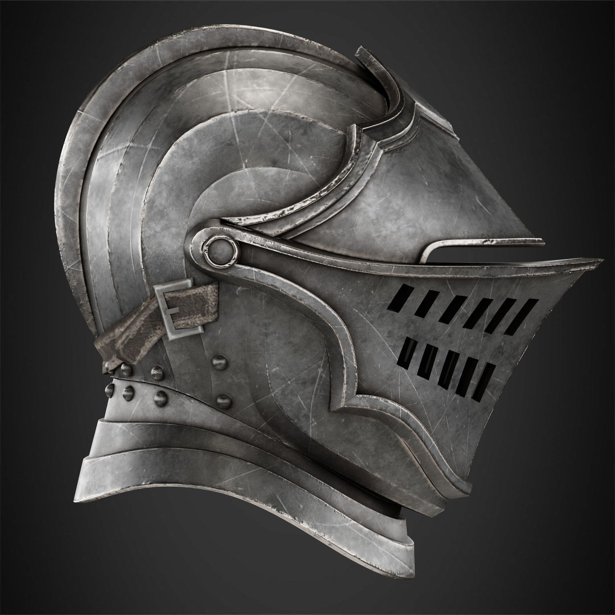 Dark Souls Elite Knight Helmet for Cosplay 3D print model_8