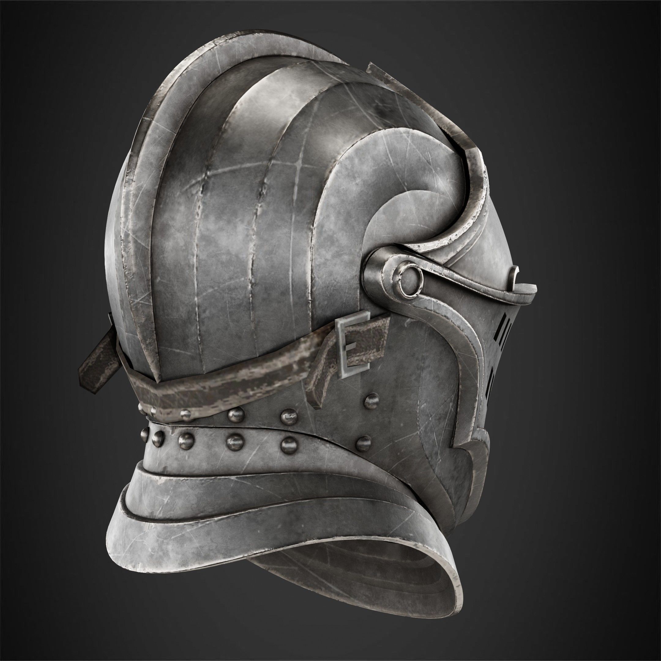 Dark Souls Elite Knight Helmet for Cosplay 3D print model_7
