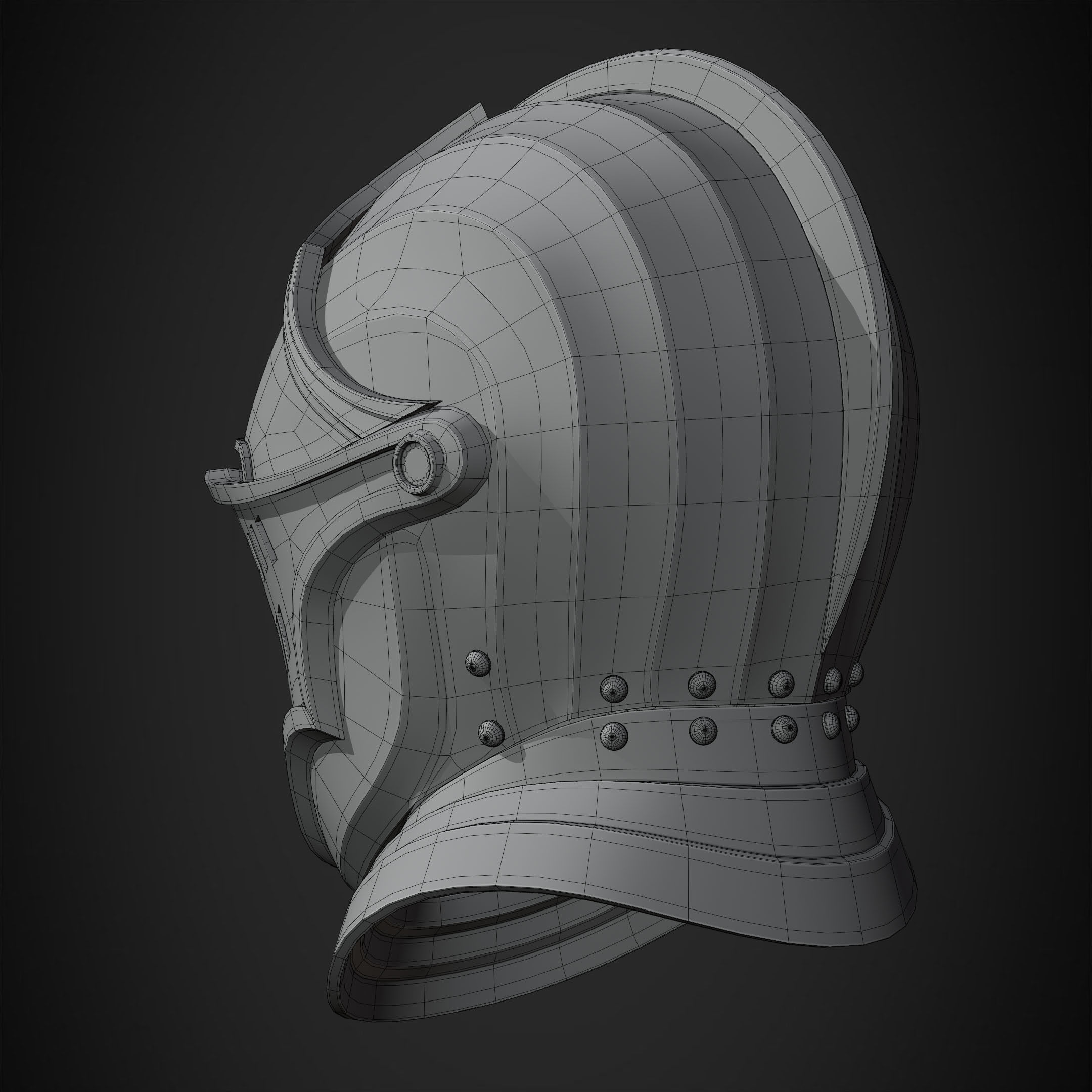 Dark Souls Elite Knight Helmet for Cosplay 3D print model_20