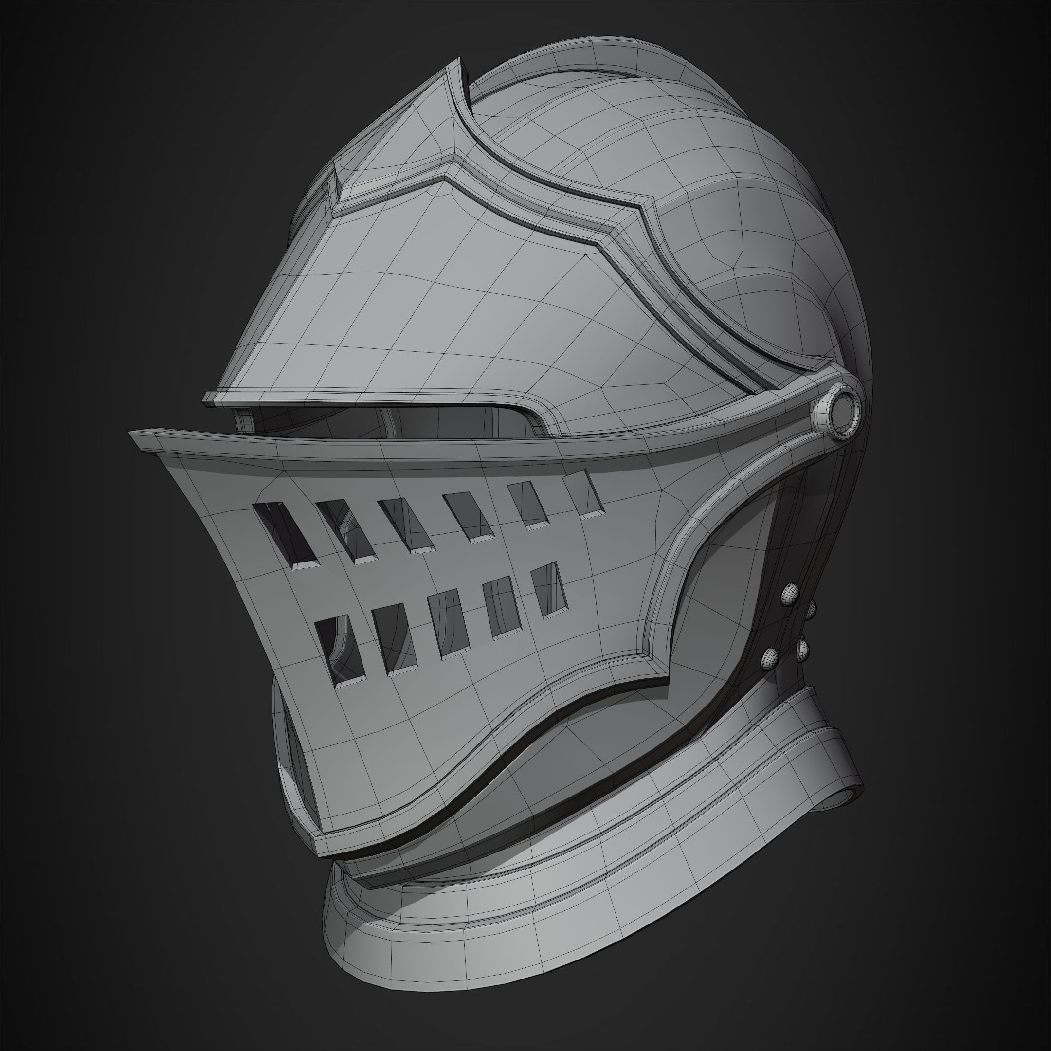 Dark Souls Elite Knight Helmet for Cosplay 3D print model_16