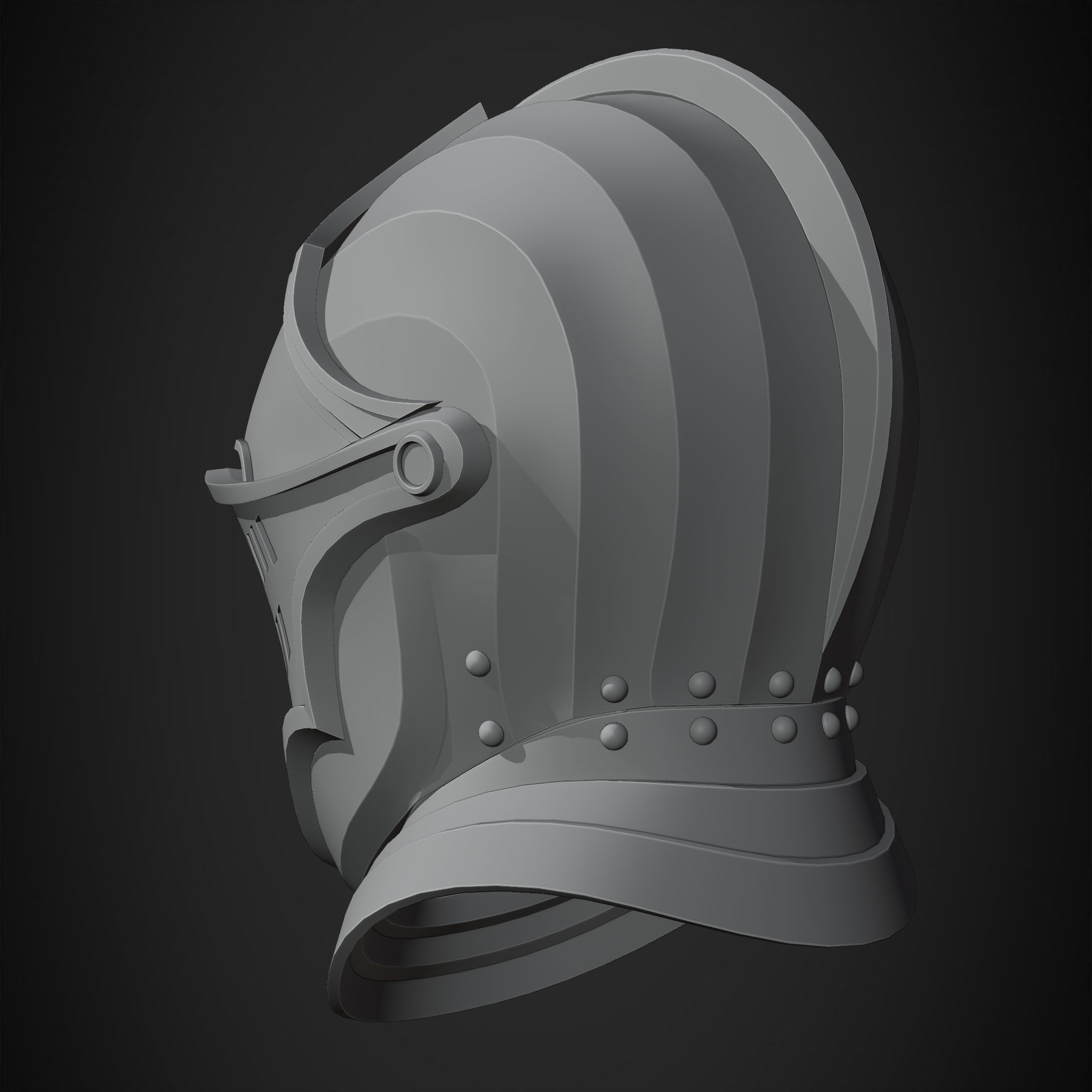 Dark Souls Elite Knight Helmet for Cosplay 3D print model_21