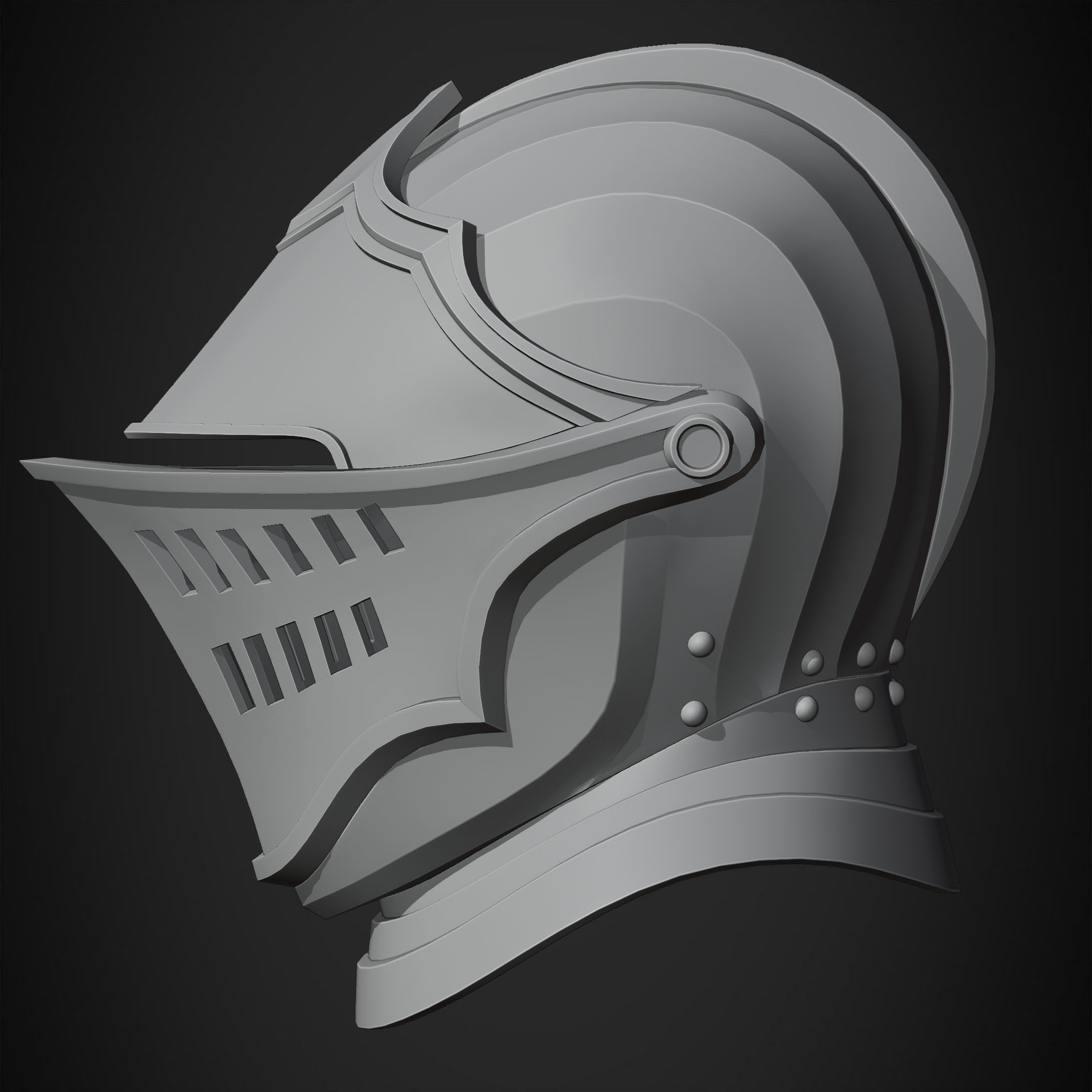 Dark Souls Elite Knight Helmet for Cosplay 3D print model_19