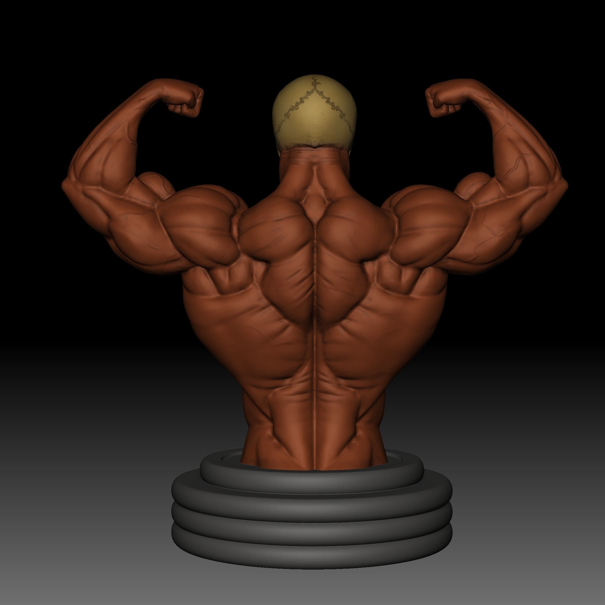 Front Double Biceps Pose 3D print model_2