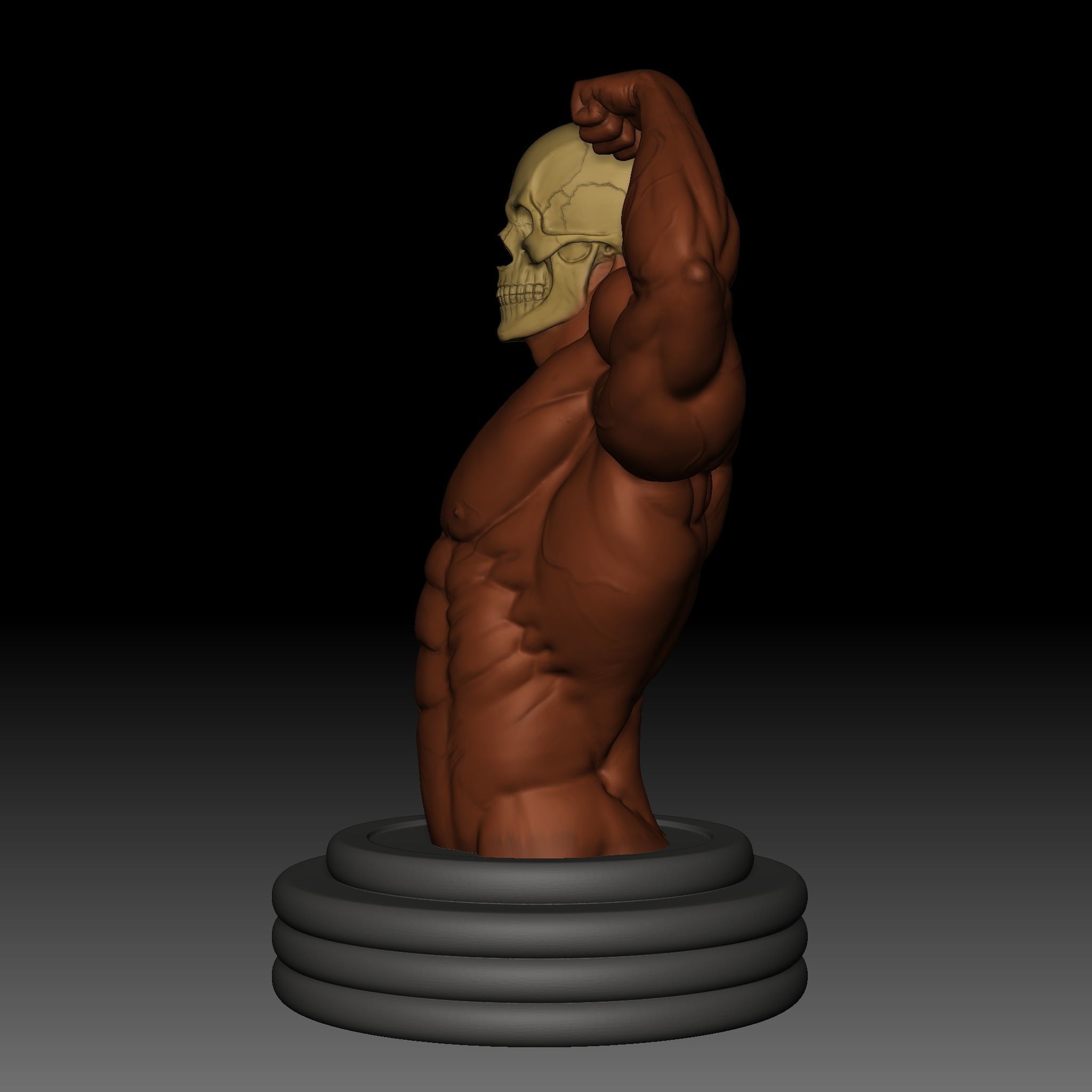 Front Double Biceps Pose 3D print model_1