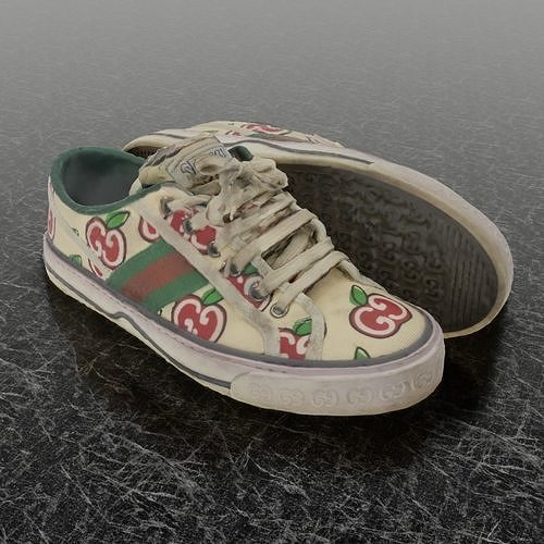 GUCCI 3D SHOES Low-poly 3D model