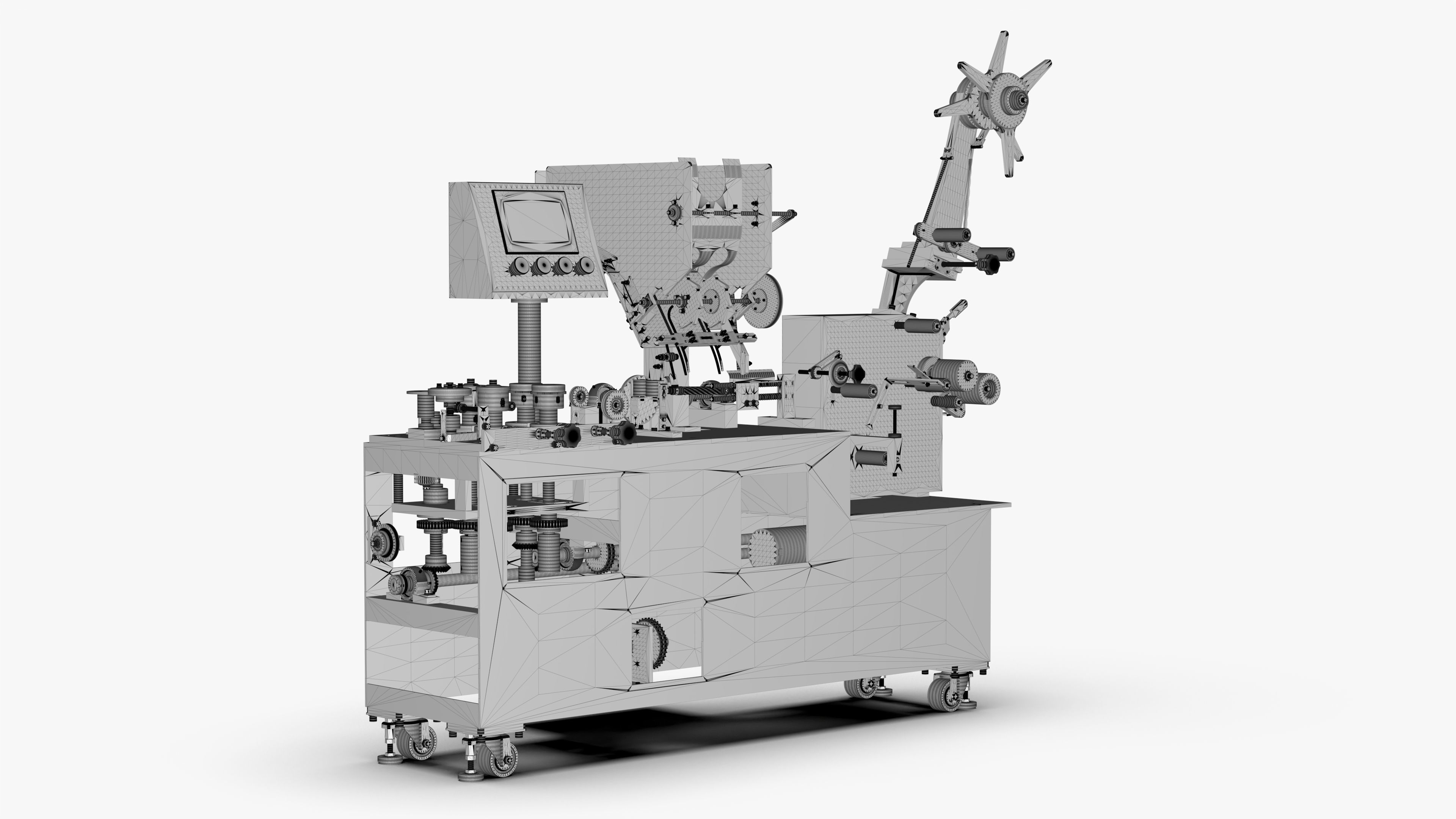 Chopsticks Straw Packing Machine 3D model_19