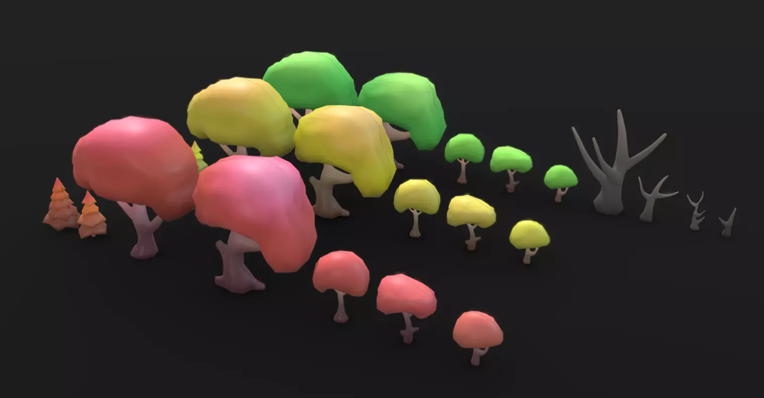 Tree Assets Low-poly 3D model