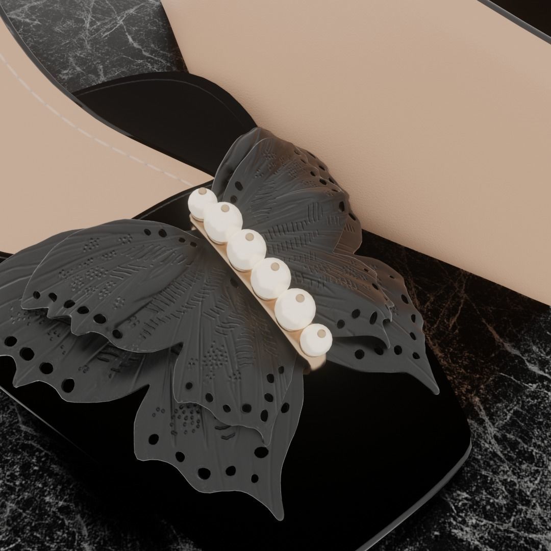 CHRISTIAN DIOR 3D SHOES - WOMAN Low-poly 3D model_9