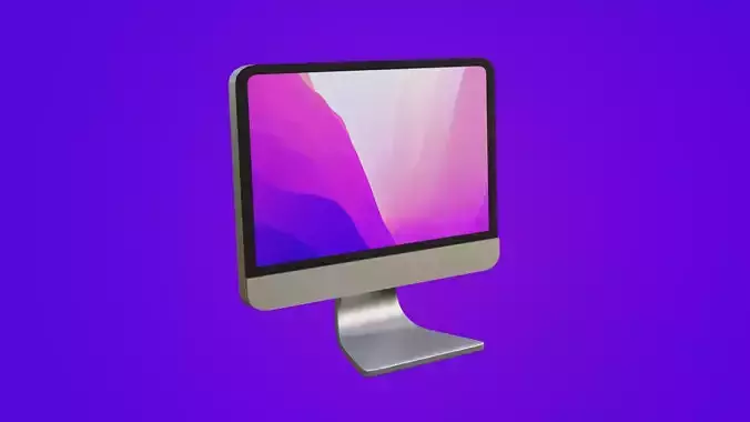Apple MAC Desktop Computer Monitor 3D Model