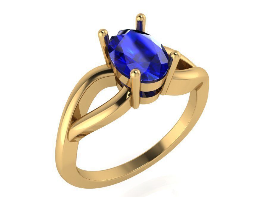 Oval Basket Setting Ring 3107 3D print model_1