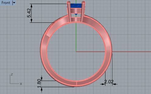 Oval Basket Setting Ring 3107 3D print model_5