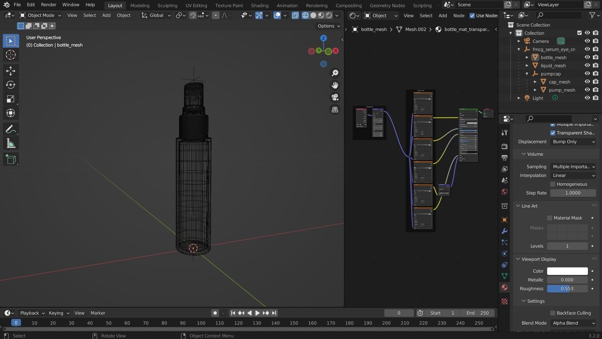 Serum Eye Cream Bottle Low-poly 3D model_3